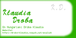 klaudia droba business card